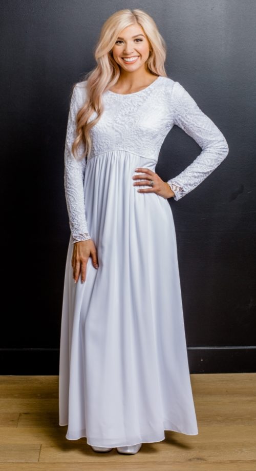 Maxi Dress Maternity Temple Dress White Elegance Women's Modest White Full Length Long Sleeve Special Occasion Maxi Dress Maternity Temple Dress White Elegance Women's Modest White Full Length Long Sleeve Special Occasion