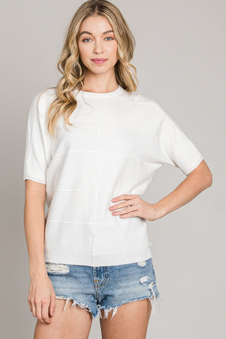 Soft Fine Gauge Elbow Dolman Top