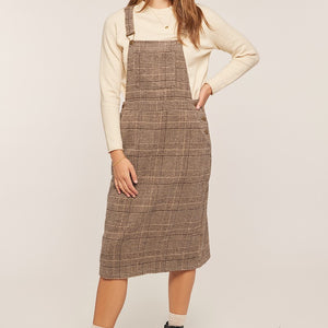 Plaid Overall Dress Plus size