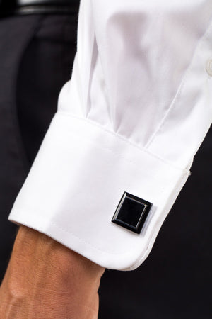 Close-Up Shot Of Our Classic Fit Missionary Dress Shirt With Cuff Link