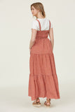 Shoulder Strap Petal Printed Maxi Dress