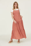 Shoulder Strap Petal Printed Maxi Dress