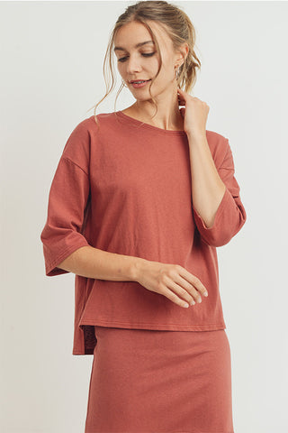 3/4 Sleeve Relaxed Top