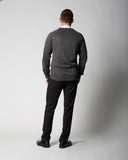 V-Neck Missionary Sweater Long Sleeve Charcoal by CTR Clothing