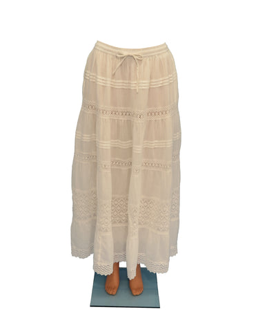 Cotton Crocheted Layered Skirt